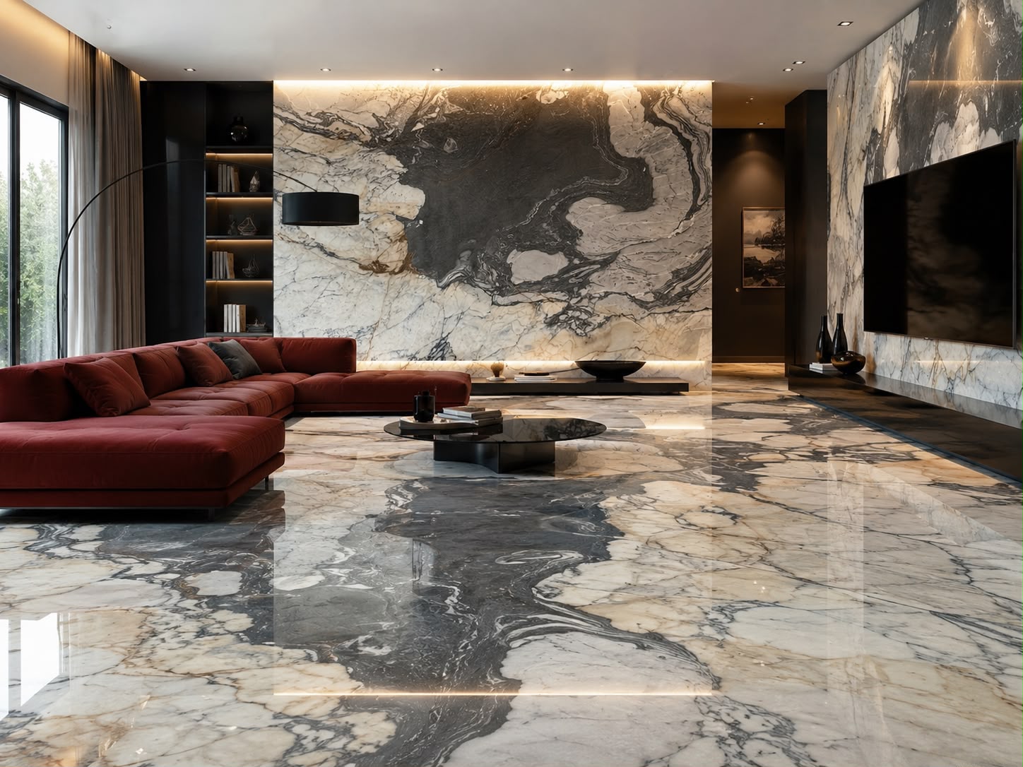 Marble application for reception & entrance